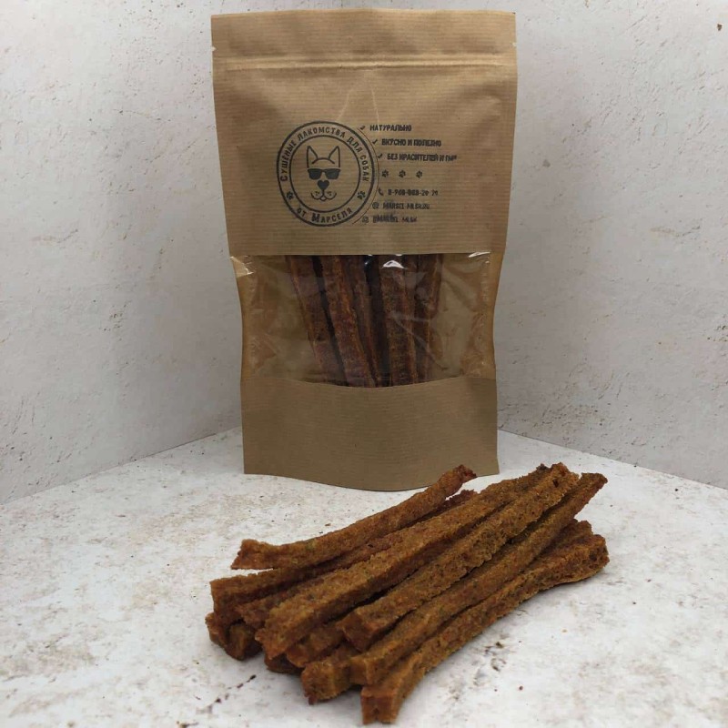 Брусочки из индейки с кабачком, морковью и лососевым маслом 100гр.