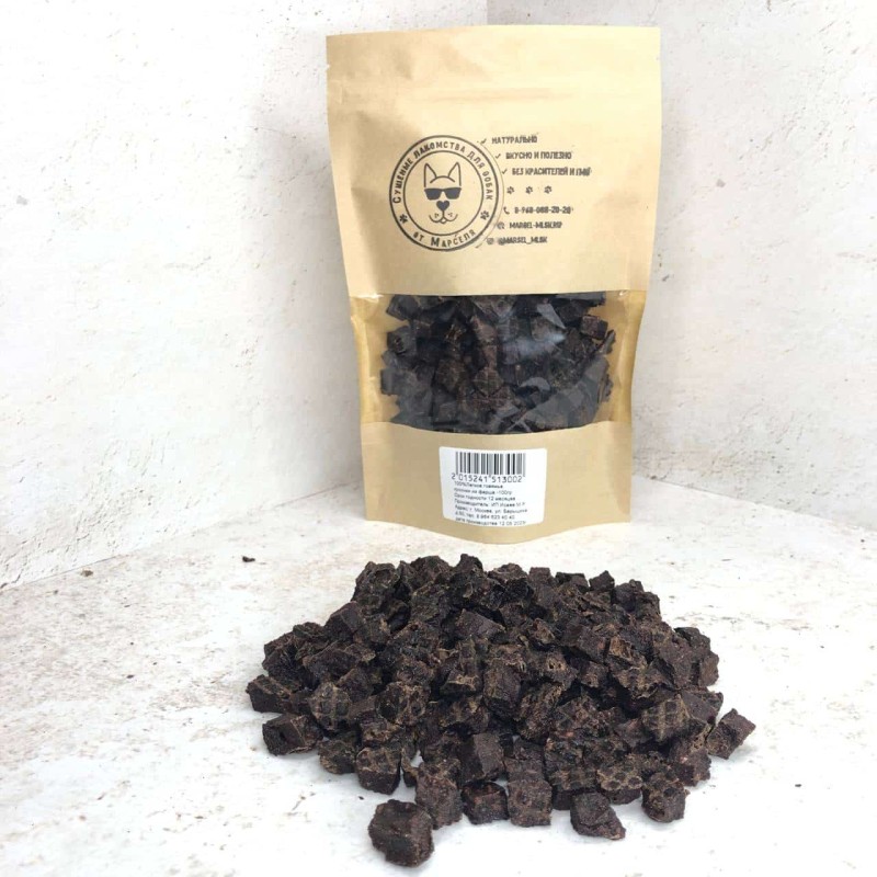 Легкое говяжье кусочки из фарша 1/1 см - 100 гр.