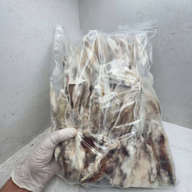 Уши кролика не очищенные - 1000 гр.