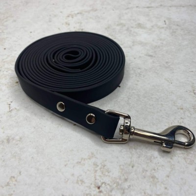 Биотановый поводок 3 метра с клепками - Black