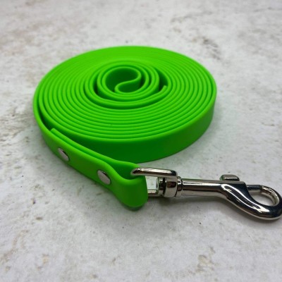 Биотановый поводок 3 метра с клепками - Green