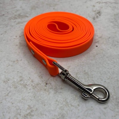 Биотановый поводок 3 метра с клепками - Orange