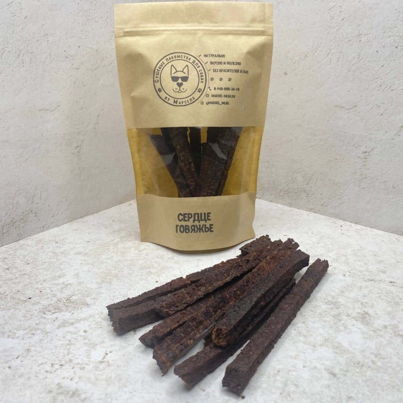 Сердце говяжье брусочки - 300 гр.