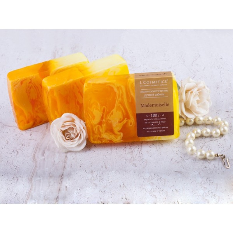 Мыло ручной работы "Мademoiselle" (по мотивам Chanel - Coco mademoiselle) "W" 100 г
