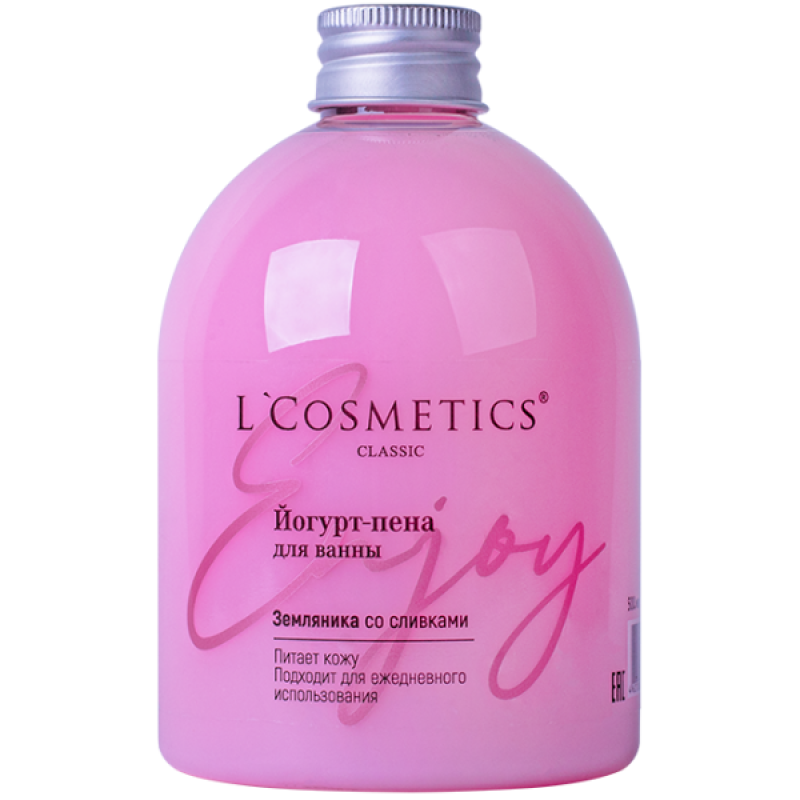 Йогурт - пенна Для ванны "Земляника со сливками" 500 мл