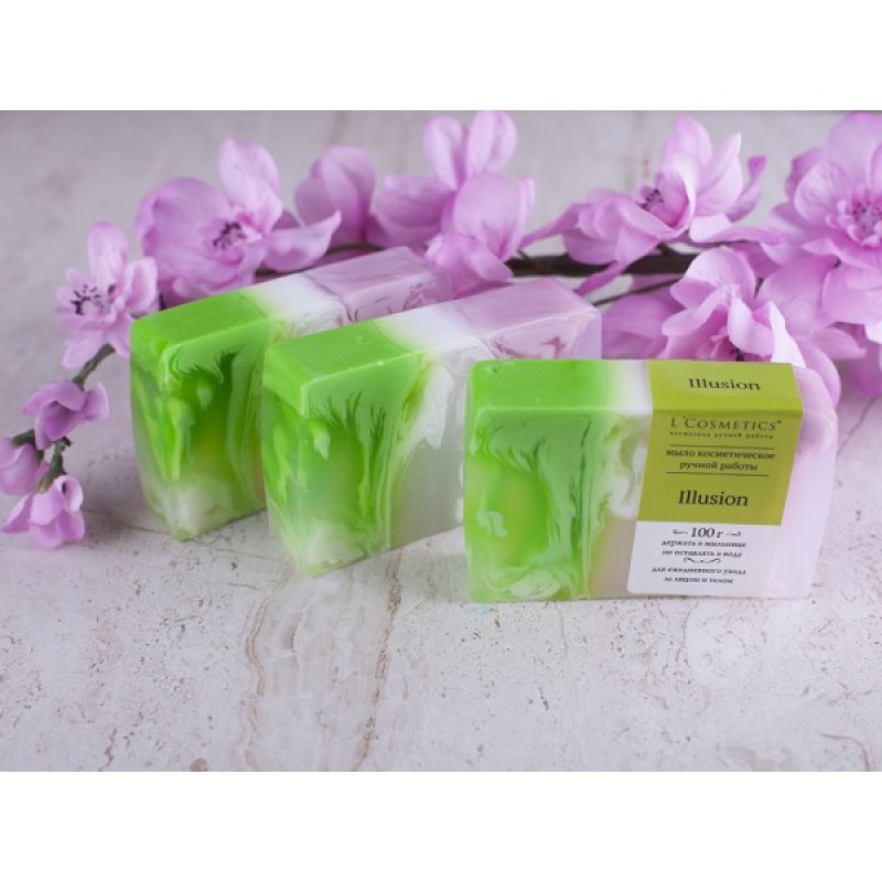 Мыло парфюмированное ручной работы "Illusion" (по мотивам Lanvin - Eclat d'arpege) "W" 100 г