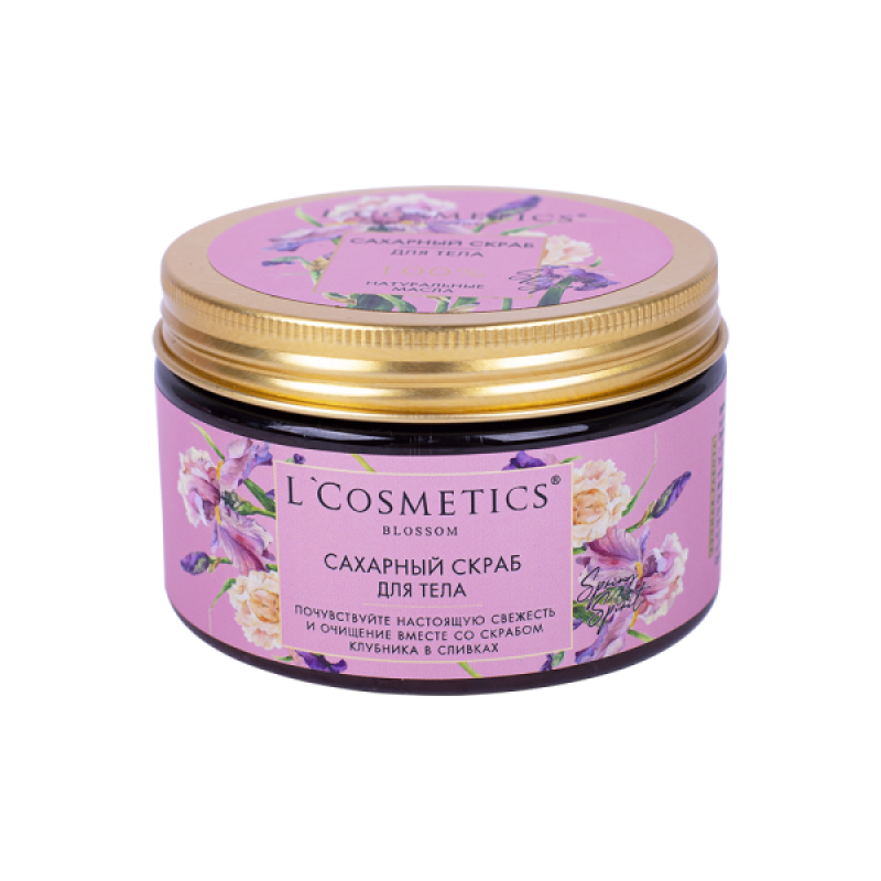 Скраб для тела сахарный серии Spring Spirit «Клубника в сливках» 260 г