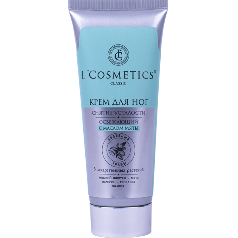 Крем для ног в тубе "Освежающий" с маслом мяты 75 мл