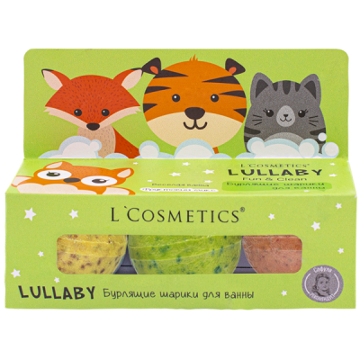 Набор бурлящих шариков Для ванны серии “LULLABY” 55 г * 3шт (зеленная коробочка) 3+