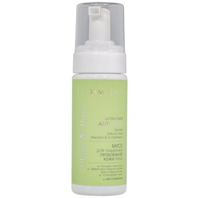 Мусс для умывания  Clear & Pure ULTRA CARE Anti-Acne для проблемной кожи  – 160 мл