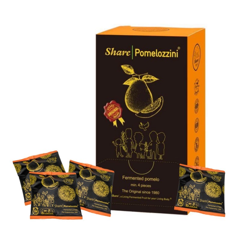 Share Pomelozzini - Ферментированный помело, 4 шт: пробиотик, пребиотическая клетчатка, антиоксидант, польза для кишечника, поддержка иммунитета, идеальный при диетах