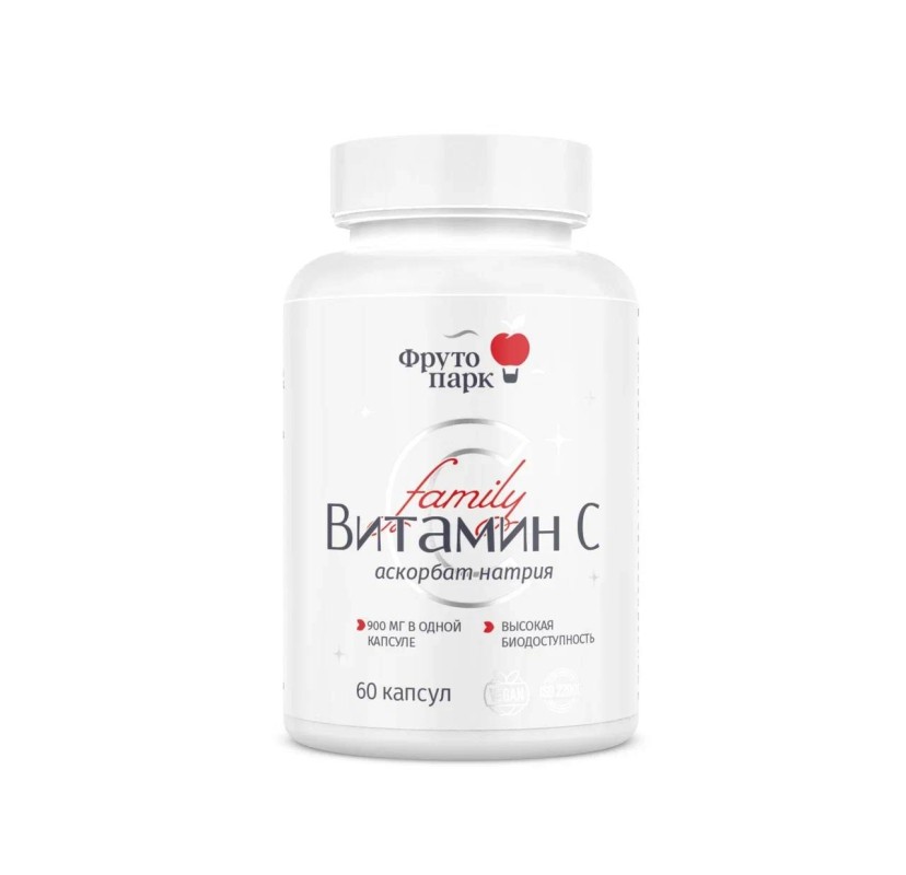 Фруто парк, Витамин C (аскорбат натрия), капсулы, 60 шт.