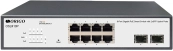 ORIGO OS2410P/120W/A1A Настраиваемый L2 PoE-коммутатор 8x1000Base-T PoE+, 2x1000Base-X SFP, PoE-бюджет 120 Вт