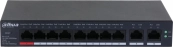 DAHUA DH-CS4010-8GT-110 8-портовый гигабитный PoE коммутатор управляемый 8 RJ45 10/100/1000Мбит/с (PoE/PoE+/Hi-PoE), 2 RJ45 10/100/1000Мбит/с (uplink) до 60Вт