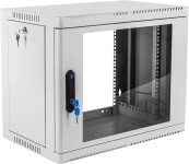ЦМО Шкаф телекоммуникационный настенный сварной 9U (600 x 350) съёмные стенки, дверь стекло, ШРН-9.350 