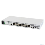 ELTEX MES2300B-24 АС Ethernet-коммутатор 24 порта 10/100/1000BASE-T, 4 порта 10GBASE-R (SFP+)/1000BASE-X (SFP), L3, 100–240 В AC, 12 В DC