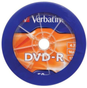 Verbatim  Диски DVD-R  4.7Gb 16-х, 50шт. Shrink (43731) 