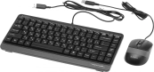 Комплект кл-ра+мышь проводн. A4Tech Fstyler F1110 black/grey USB Multimedia (F1110 GREY) 