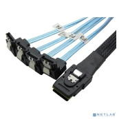 Amphenol internal mini SAS HD to 4 SATA,12G,INT,100CM SB, 28/30AWG(analog CBL-SAST-0699) [RHS36-3395] 