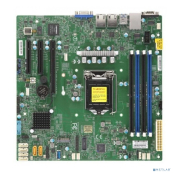 Supermicro MBD-X11SCL-F-B OEM {1xLGA 1151, Intel C242, 4xDDR4, 2x1GbE LAN, 6xSATA3 (6Gbps) RAID 0,1,5,10, 6xUSB 2.0 + 5xUSB 3.1, 1xVGA, 2 COM, 1xPCI-E 3.0 x16, 2xPCI-E 3.0 x8, Micro-ATX} 