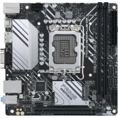 ASUS  PRIME H610I-PLUS D4-CSM (Socket 1700, mini ITX, 2xDDR4(64GB), D-SUB/HDMI 2.1/DP, 1xPCIe 4.0x16, 1xLAN, 4xSATA 6Gb/s, 1xM.2, 1xM.2 E key, 2xUSB 3.2, 2xUSB 2.0, 1xPS/2)  