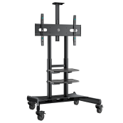 Мобильная стойка ONKRON TS1881 BLACK на 1 ТВ/ 55-80" от 200х200 до 800х500, макс нагр 90,9кг, 2 полки, высота 1050-1650мм, черный Мобильная стойка ONKRON TS1881 BLACK на 1 ТВ/ 55-80" от 200х200 до 800х500, макс нагр 90,9кг, 2 полки, высота 1050-1650мм, черный