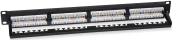Cabeus PL2-24-Cat.5e-Dual IDC Патч-панель 19" (1U), 24 порта RJ-45, категория 5e, Dual IDC, с задним кабельным организатором, new 