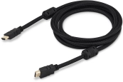 Кабель интерфейсный Buro HDMI-V1.4-2MC HDMI (m) - HDMI (m), ver 1.4, 2м, GOLD, ф/фильтр, черный Кабель интерфейсный Buro HDMI-V1.4-2MC HDMI (m) - HDMI (m), ver 1.4, 2м, GOLD, ф/фильтр, черный