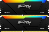 Память DDR4 2x8GB 3600MHz Kingston KF436C17BB2AK2/16 Fury Beast RGB RTL Gaming PC4-28800 CL17 DIMM 288-pin 1.35В kit single rank с радиатором Ret Память DDR4 2x8GB 3600MHz Kingston KF436C17BB2AK2/16 Fury Beast RGB RTL Gaming PC4-28800 CL17 DIMM 288-pin 1.35В kit single rank с радиатором Ret