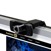 Exegate EX287377RUS Веб-камера ExeGate BusinessPro C922 HD (матрица 1/3" 1,3 Мп, 1280х720, 720P, 30fps, 4-линзовый объектив, ручной фокус, USB, микрофон с шумоподавлением, универсальное крепление 