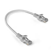 Exegate EX286375RUS Патч-корд LSZH UTP-RJ45-RJ45-5e-0,3M-LSZH-GY, UTP, cat.5e, 0.3м, серый 