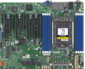 Supermicro MBD-H12SSL-i-B {ATX, 8 DIMM slots, 8 SATA3, 2 M.2, 8 SATA3 or 2 NVMe via single SlimSAS x8, 2 Gigabit Ethernet LAN Ports, ASPEED AST2500 BMC graphics, 7 PWM 4-pin Fans} OEM 