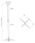 Кронштейн для проектора CACTUS CS-VM-PRE03-WT 