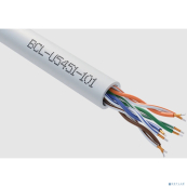 Кабель витая пара Bion BCL-U5451-101 U/UTP, кат.5e, 4x2x0,51мм AWG 24, CCA, одножильный, PVC, для внутренней прокладки, 305м, серый 