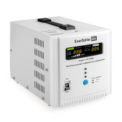 Exegate EX291725RUS Стабилизатор напряжения ExeGate Expert AS-5000 (5000ВА, вход 140...260В, двойная цифр. индикация вход/вых. напряжения, выход 220В±8%, КПД 98%, 5 уровней защиты, метал. корпус, клем 