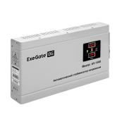 Exegate EX291738RUS Стабилизатор напряжения ExeGate Master AV-1500 (1500ВА, 140-260В, цифр. индикация вход/вых. напряжения, 220В±8%, КПД 98%, 5 уровней защиты, задержка, метал.корпус, евророзетка, RTL 