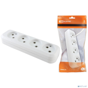 TDM SQ1806-0011 Колодка розеточная 4 гнезда 2П б/з 10А 250В белая  