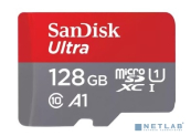 Micro SecureDigital 128GB SanDisk Ultra Class 10, UHS-I, R 140 МБ/с, &lt;SDSQUAB-128G-GN6MN&gt; без адаптера SD 