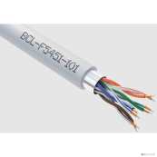 Кабель витая пара Bion BCL-F5451-101 F/UTP, кат.5e, 4x2x0,51мм AWG 24, CCA, одножильный, PVC, для внутренней прокладки, 305м, серый 