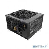 Блок питания CBR ATX 600W 80+ Bronze, DC-DC, APFC, 0.6mm, 24pin, 1*8-pin(4+4P), 2*6+2pin, 6*SATA, 4*IDE, 12cm fan, 1.5м кабель питания, черный [PSU-ATX600-12GM] BOX 