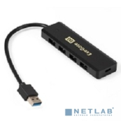 Exegate EX293980RUS USB-Хаб (концентратор) ExeGate DUB-4P/1 (кабель-адаптер USB3.0 --&gt; 4xUSB3.0, Plug&amp;Play, черный) 