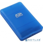AgeStar 3UBCP3 (BLUE) USB 3.0 Внешний корпус 2.5&quot; SATAIII HDD/SSD USB 3.0, пластик, синий, безвинтовая конструкция 
