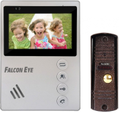 Falcon Eye KIT- Vista Комплект. Видеодомофон: дисплей 4&quot; TFT;  механические кнопки; подключение до 2-х вызывных панелей; OSD меню; питание AC 220В (встроенный БП)    