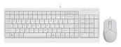 Клавиатура + мышь A4Tech Fstyler F1512 клав:белый мышь:белый USB (F1512 WHITE) 