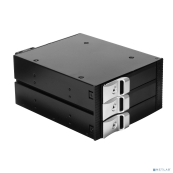 Exegate EX264639RUS Корзина для HDD Exegate HS335-01 (универсальная, на 3*3,5&quot; SATA/SAS HDD, занимает 2*5,25&quot; отсека) 