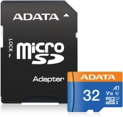 Micro SecureDigital 32Gb A-DATA AUSDH32GUICL10A1-RA1 {MicroSDHC Class 10 UHS-I, SD adapter} 