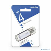 Smartbuy USB Drive 4Gb V-Cut series Silver SB4GBVC-S 