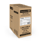 Exegate EX281818RUS Кабель Exegate Special UTP4-C5e-CCA-S26-IN-PVC-GY-100 UTP 4 пары кат.5e CCA, 26AWG, бухта 100м, серый, PVC 