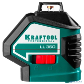 KRAFTOOL LL360 #2 нивелир лазерный, 2х360° , 20м/70м,  IP54, точн. +/-0,2 мм/м, держатель, в коробке (34645-2) 