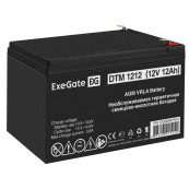 Exegate EX282967RUS Аккумуляторная батарея DTM 1212 (12V 12Ah, клеммы F2) Exegate EX282967RUS Аккумуляторная батарея DTM 1212 (12V 12Ah, клеммы F2)
